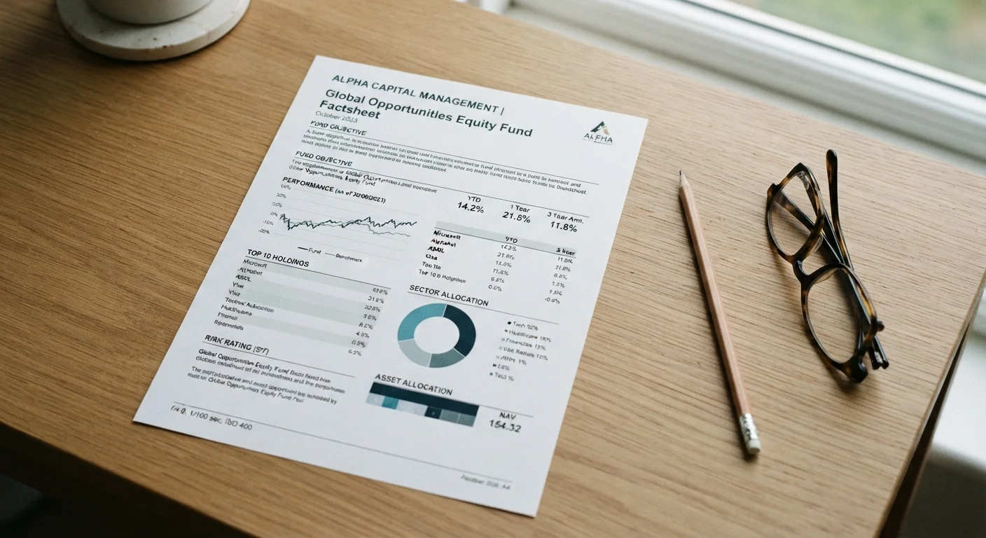 Reading a Fund Factsheet: What the Numbers Are Actually Telling You